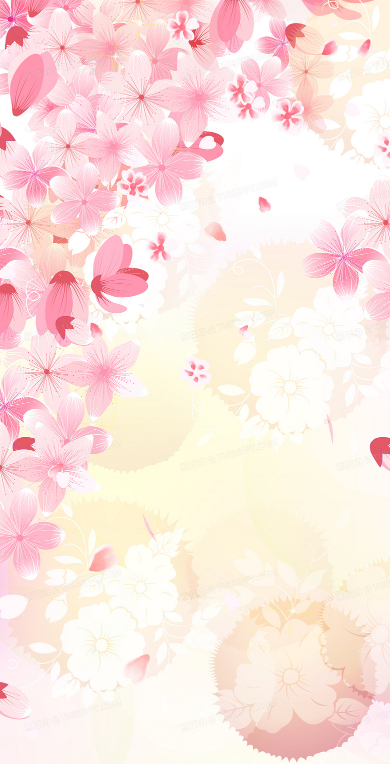 樱花展架背景素材在上海软件设计中的应用